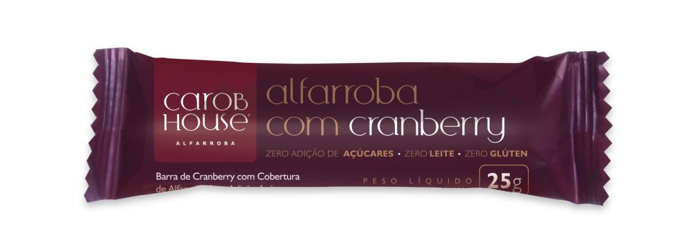 Barra de Cranberry coberta com Alfarroba é a nova delícia da CarobHouse