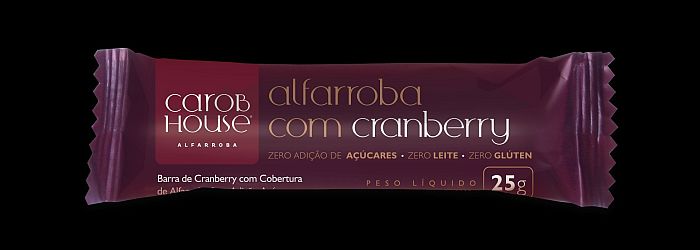 Barra de Alfarroba com Cranberry será apresentada durante evento internacional (Divulgação/CarobHouse)