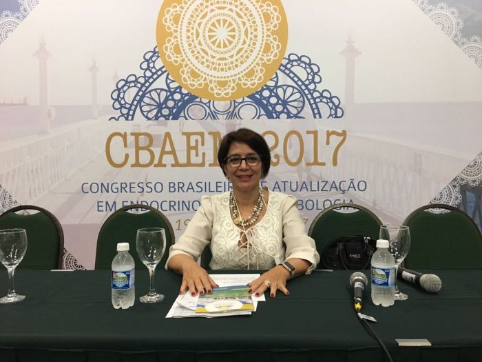 A presidente da SBEM-PR, endocrinologista Silmara Leite representa a entidade no CBAEM 2017 em Fortaleza - Foto: Divulgação