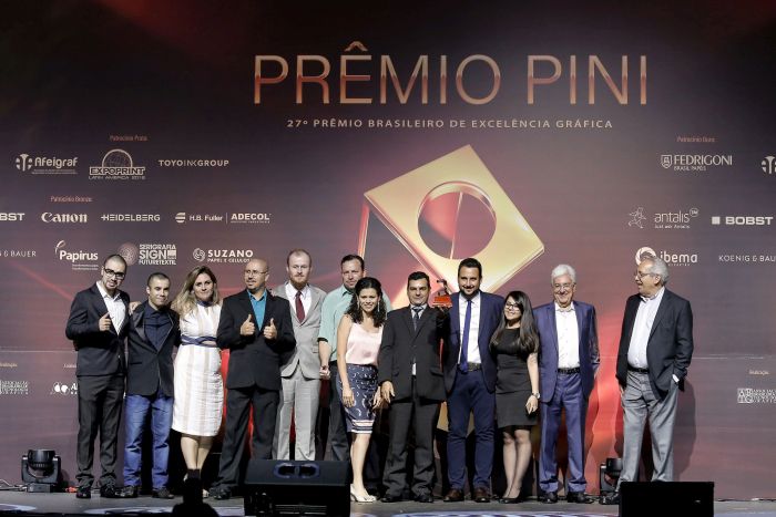 Colaboradores da Posigraf receberam o prêmio em São Paulo - Foto: Divulgação 