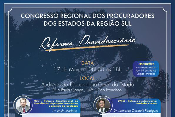 Últimos dias para inscrição no congresso dos procuradores dos Estados da Região Sul