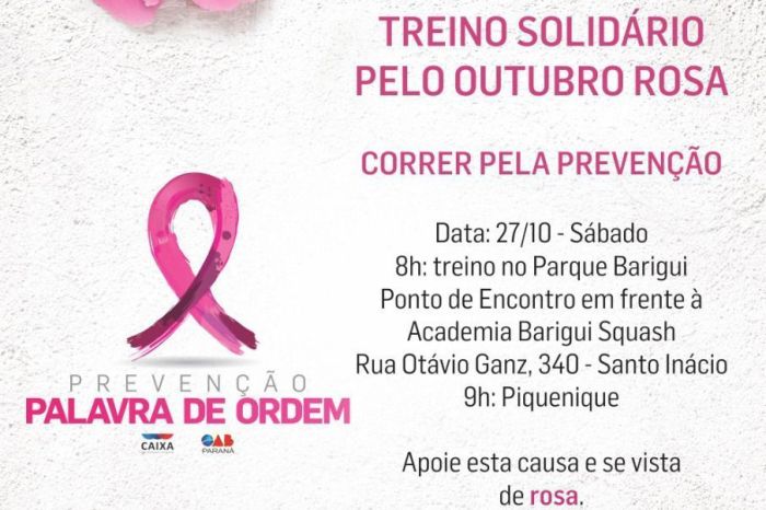 Atletas do Corrida Legal se vestem de rosa em apoio à campanha contra o câncer de mama