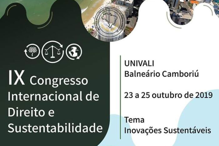 Univali promove Congresso Internacional de Direito e Sustentabilidade