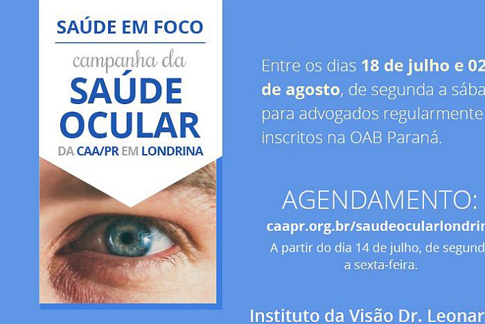 Campanha da Saúde Ocular em Londrina começa na próxima semana