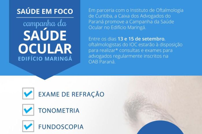 CAA-PR promove campanha de Saúde Ocular em Curitiba