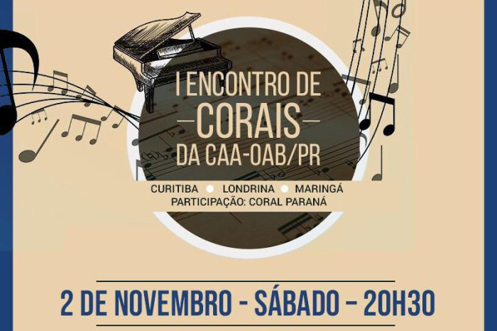 CAA/PR promove o I Encontro de Corais em 2 de novembro