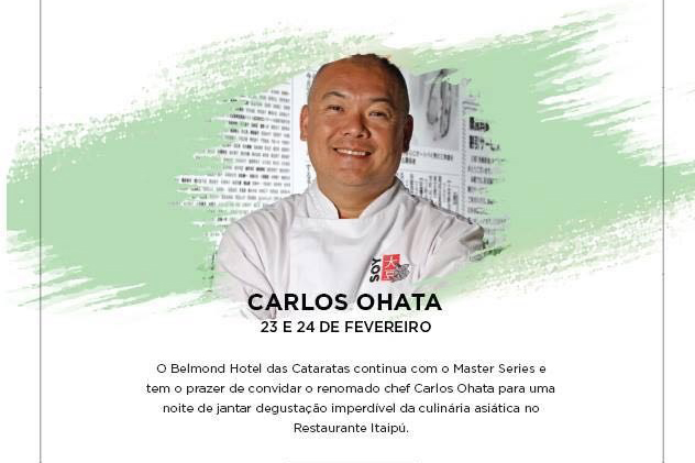 Chefe Carlos Ohata comandará quarta edição do Master Series no Belmond Hotel