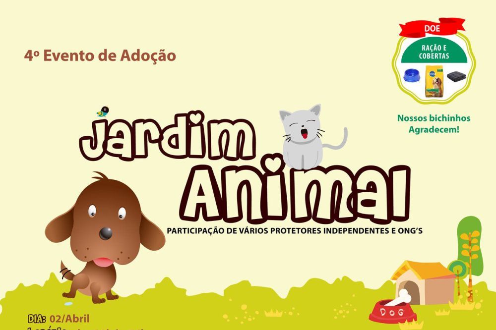 Jardim Animal reunirá cachorros para adoção