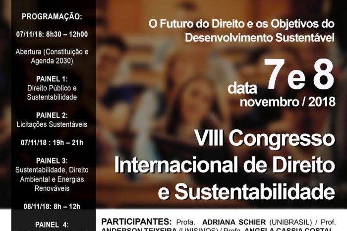 Congresso em Curitiba aborda Direito e desenvolvimento sustentável