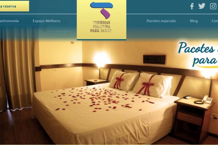 Thermas Piratuba Park Hotel lança novo site e comemora com promoção em pacote romântico