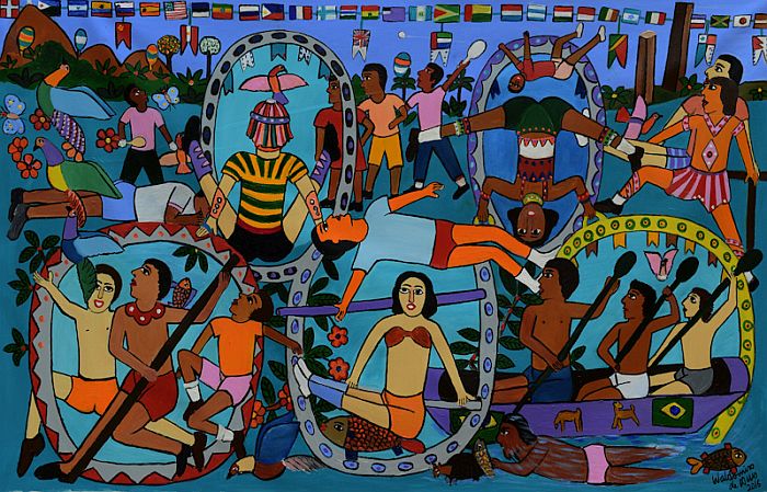 Waldomiro de Deus - O Esporte no Mundo // acrílica sobre tela Waldomiro de Deus - O Esporte no Mundo // acrílica sobre tela