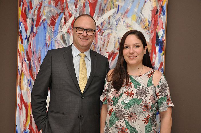 Os procuradores Eroulths Cortiano Junior e Carolina Lucena Schussel, respectivos presidente e 1ª vice-presidente eleitos para a próxima gestão - Crédito Zinho Gomes