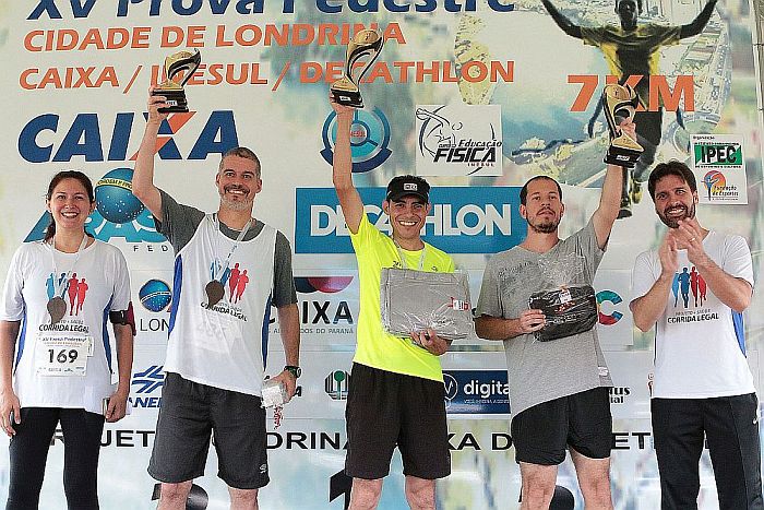 Pódio categoria advogados no masculino - Fotos: Jonas Pereira/OAB Londrina