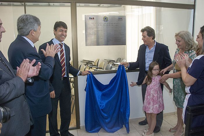 Artur Piancastelli participou da cerimônia de inauguração de pequeno auditório na Subseção