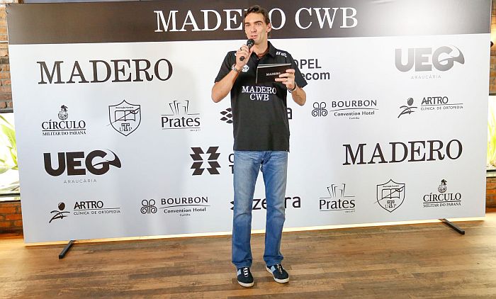 Giba foi o mestre de cerimônias do evento de apresentação - Créditos: Valterci Santos 