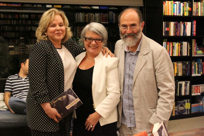 Cassiana Lacerda, pesquisadora, Etel Frota, e Iso Fischer, parceiro musical - Foto: Divulgação