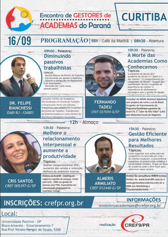 Encontro de academias - CURITIBA - Foto: Divulgação