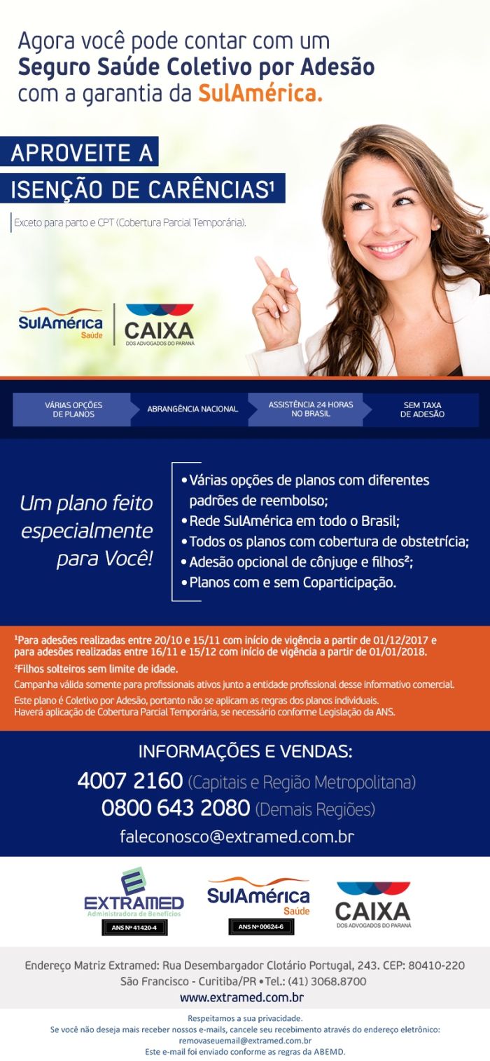 Planos contratados sem carência até 15 de dezembro tem vigência a partir de 1º de janeiro de 2018 - Foto: Divulgação