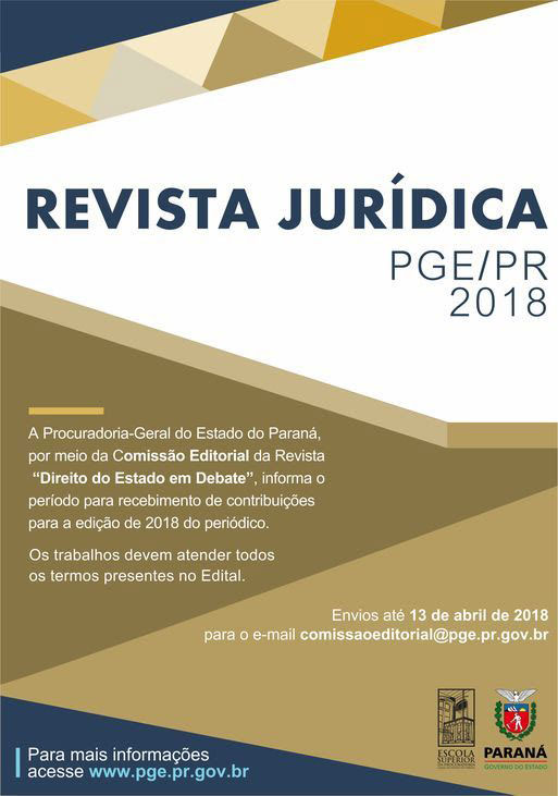 Trabalhos podem ser enviados até o dia 13 de abril para o e-mail comissaoeditorial@pge.pr.gov.br - Foto: Divulgação