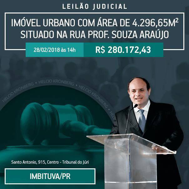 Leilão judicial em Imbituva oferece imóveis urbanos - Foto: Divulgação