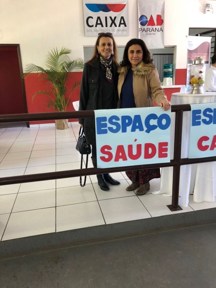 A secretária-geral Márcia Helena Bader Maluf Heisler, e a diretora Iolanda Gomes prestigiaram evento na OAB Lapa - Foto: Divulgação