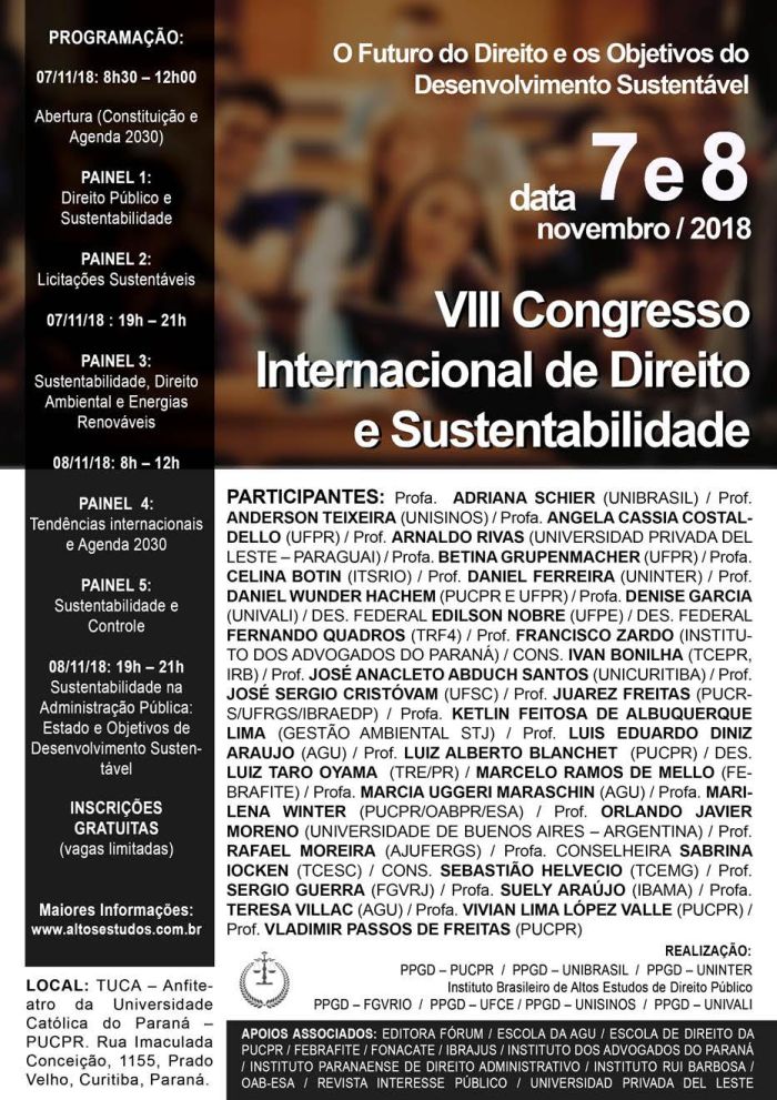 Congresso será nos dias 7 e 8 de novembro, na PUCPR - Foto: Divulgação Congresso será nos dias 7 e 8 de novembro, na PUCPR - Foto: Divulgação