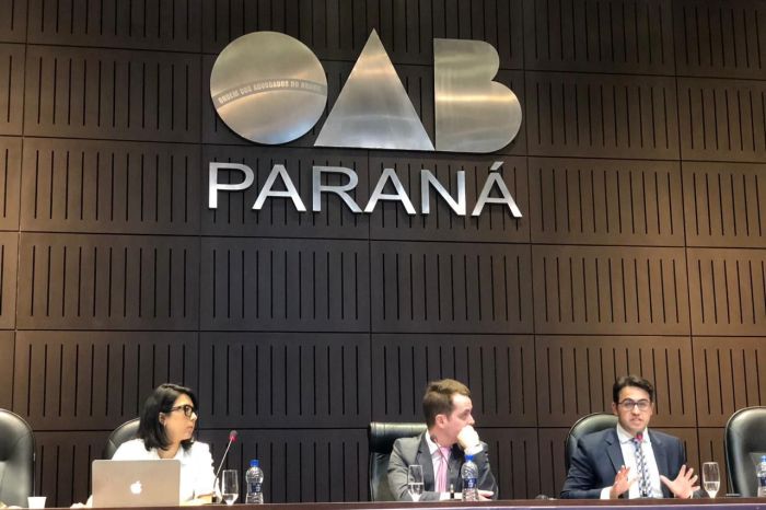 Janaína Matida, Roberto Bona Junior e Guilherme Lucchesi - Foto: Divulgação/OAB Paraná