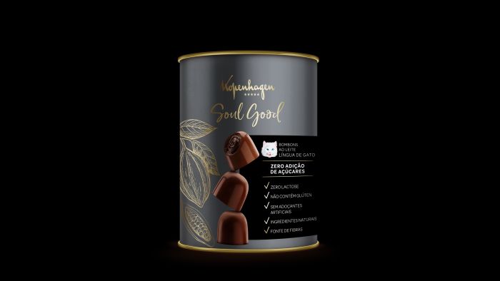 Lata bombom Língua de Gato Soul Good 160 g - Foto: Divulgação Lata bombom Língua de Gato Soul Good 160 g - Foto: Divulgação
