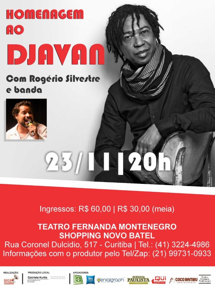 Show que acontece no sábado, 23 de novembro, às 20h - Foto: Divulgação Show que acontece no sábado, 23 de novembro, às 20h - Foto: Divulgação