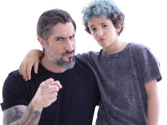 Marcos Mion e o filho Stefano Mion; O pequeno foi o idealizador do livro que estimula as brincadeiras com os pais - Foto: Gy Alvez Marcos Mion e o filho Stefano Mion; O pequeno foi o idealizador do livro que estimula as brincadeiras com os pais - Foto: Gy Alvez