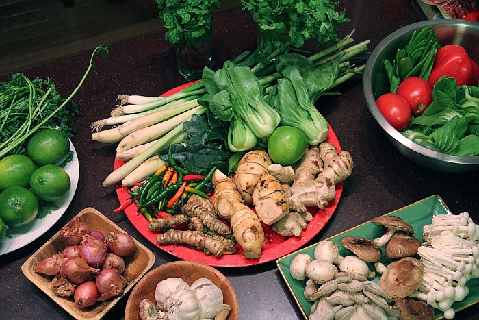 Uma mistura de ingredientes e sabores