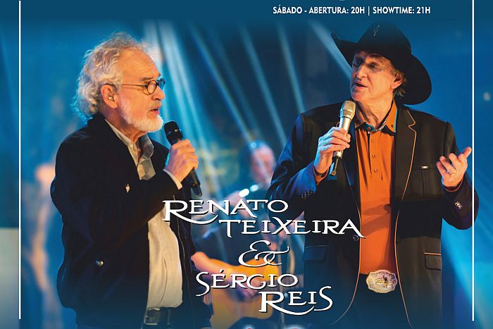 Renato Teixeira e Sérgio Reis apresentam Amizade Sincera no Teatro Positivo