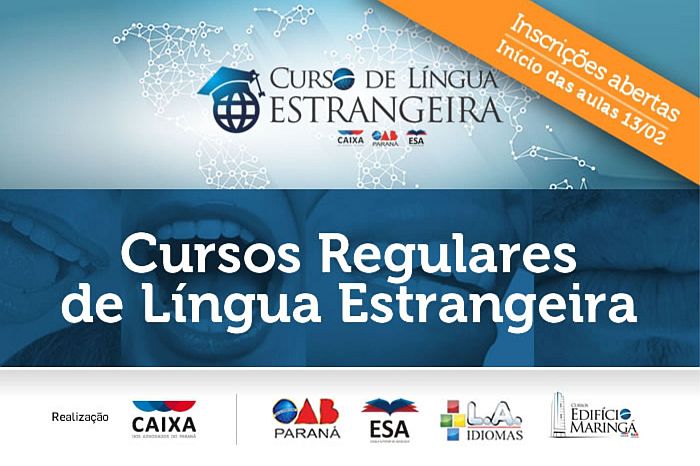 Inscrições abertas para Cursos Regulares de Língua Estrangeira