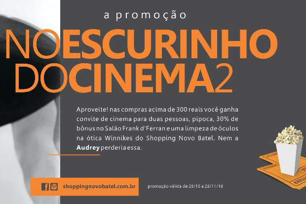 Novembro é mês de ganhar ingressos de cinema do Shopping Novo Batel