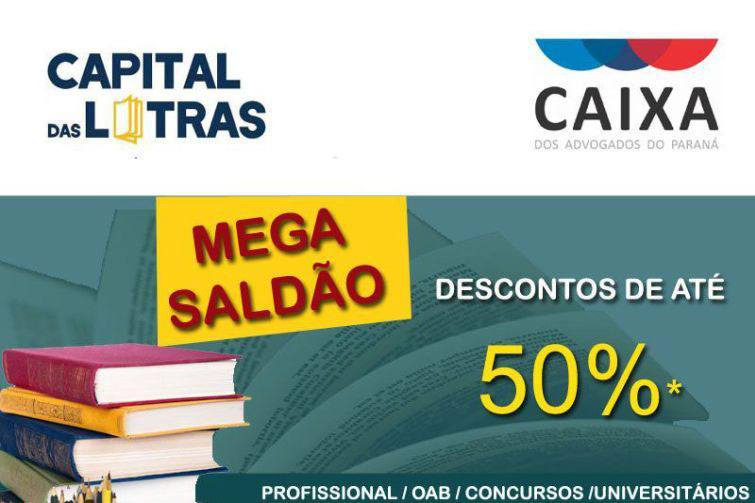 Mega saldão da Livraria da CAA/PR tem descontos de até 50%